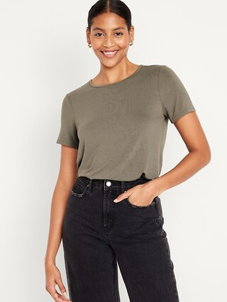 Luxe Crew-Neck T-Shirt for Women | Old Navy (US)