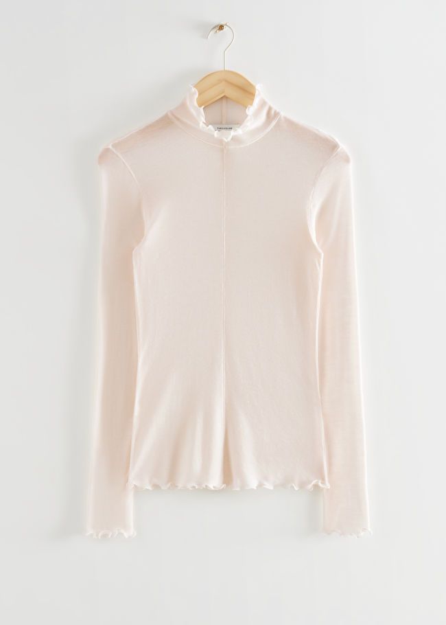 Frilled Tight Mock Neck Top | & Other Stories US