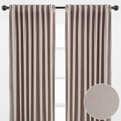 Chanasya 2-Panel Classy Solid Heavy Velvet Curtains - 3-in-1 Back Tab, Rod Pocket, Ring Tab - for... | Amazon (US)