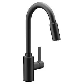 MOEN Genta LX Single-Handle Pull-Down Sprayer Kitchen Faucet with Reflex in Matte Black 7882BL - ... | The Home Depot