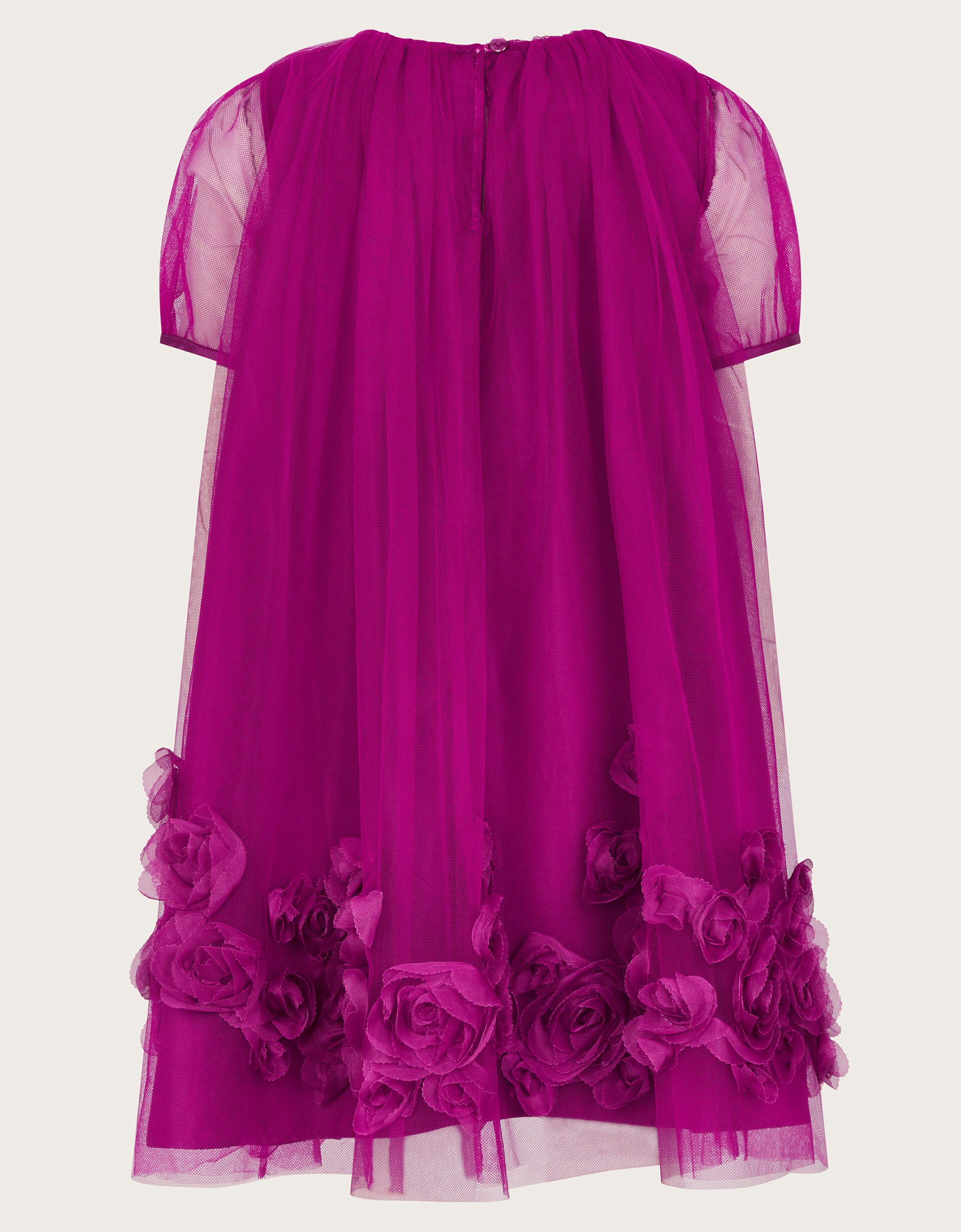 3D Rose A-Line Dress Pink | Monsoon (UK)