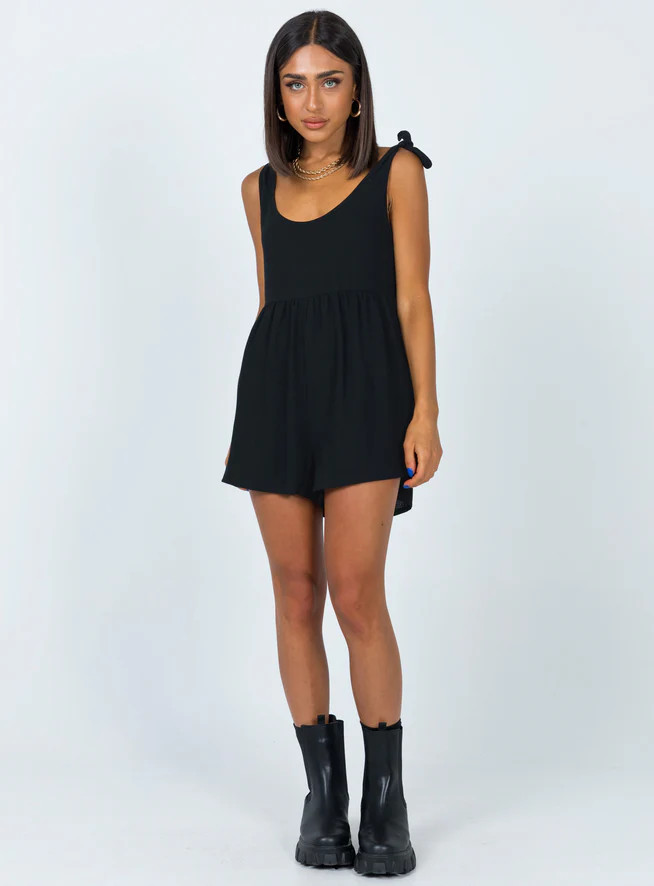 Tay Romper Black | Princess Polly US