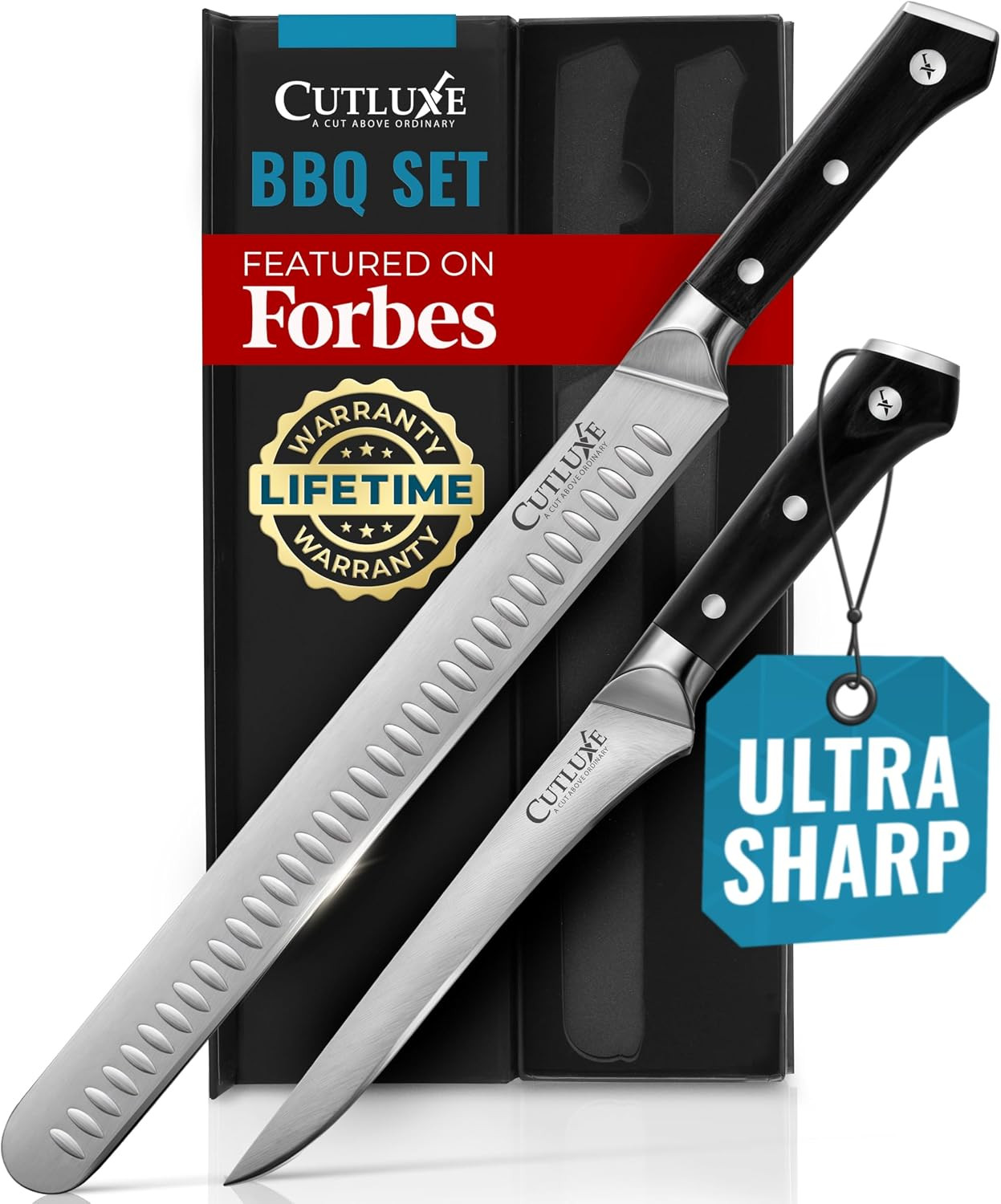 Cutluxe Carving Knife Set, Brisket Slicing & Boning Knife for Meat & BBQ | Amazon (US)