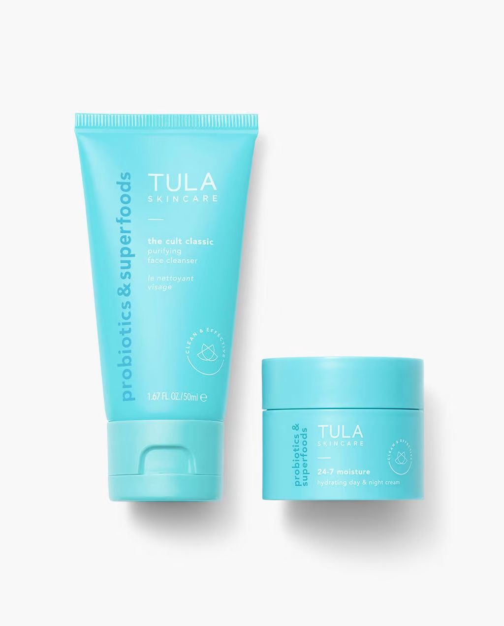 cleansing & hydrating travel size duo | Tula Skincare