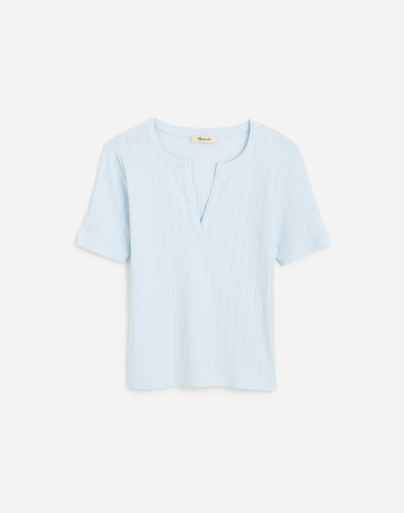 Pointelle Notch Neck Tee | Madewell