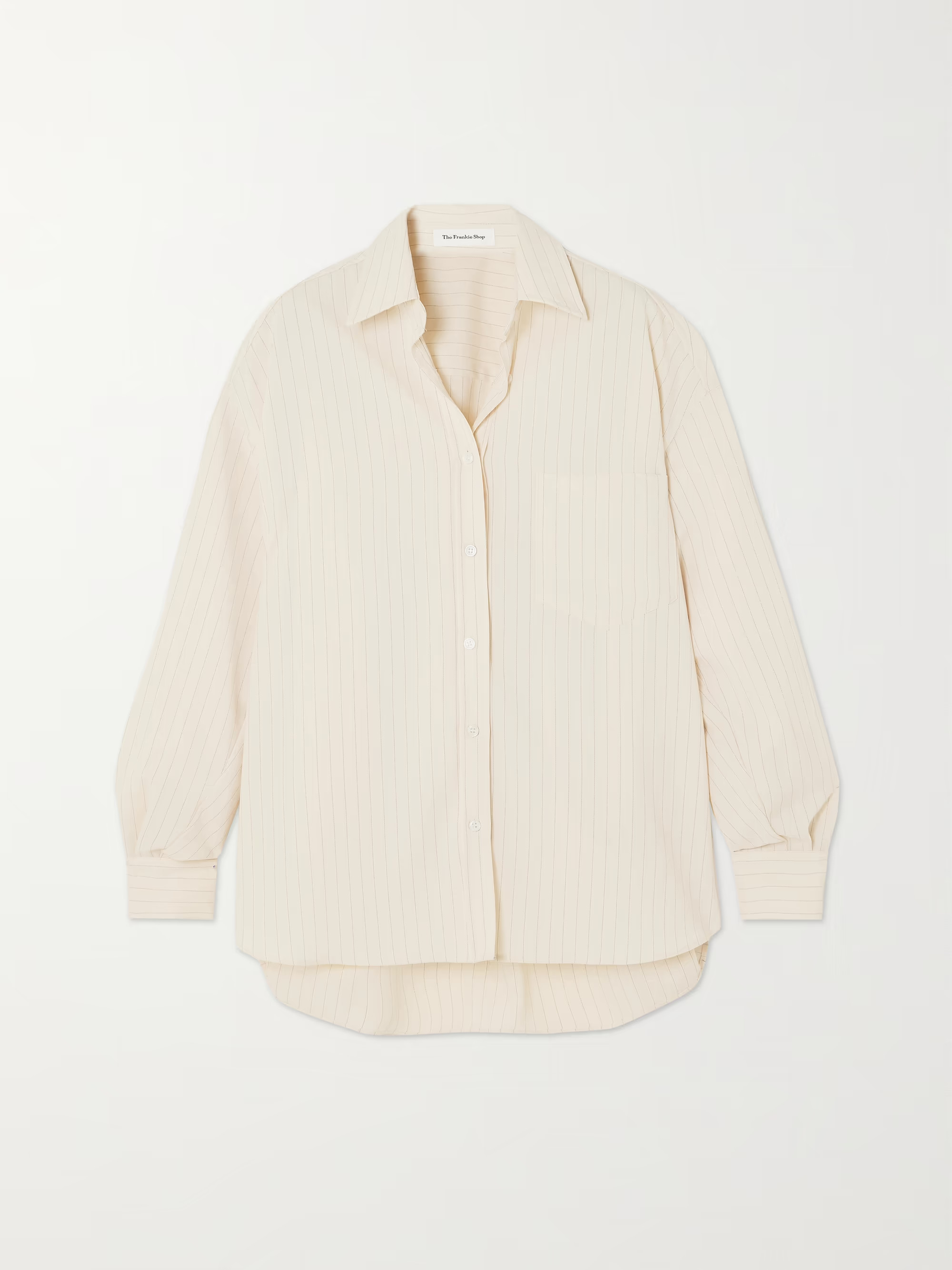 Georgia pinstriped crepe de chine shirt | NET-A-PORTER (US)