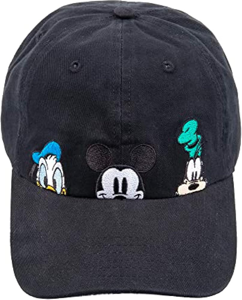 Concept One Disney Mickey Mouse Dad Hat, Peek-a-Boo Embroidered Adult Baseball Cap with Comic Str... | Amazon (US)