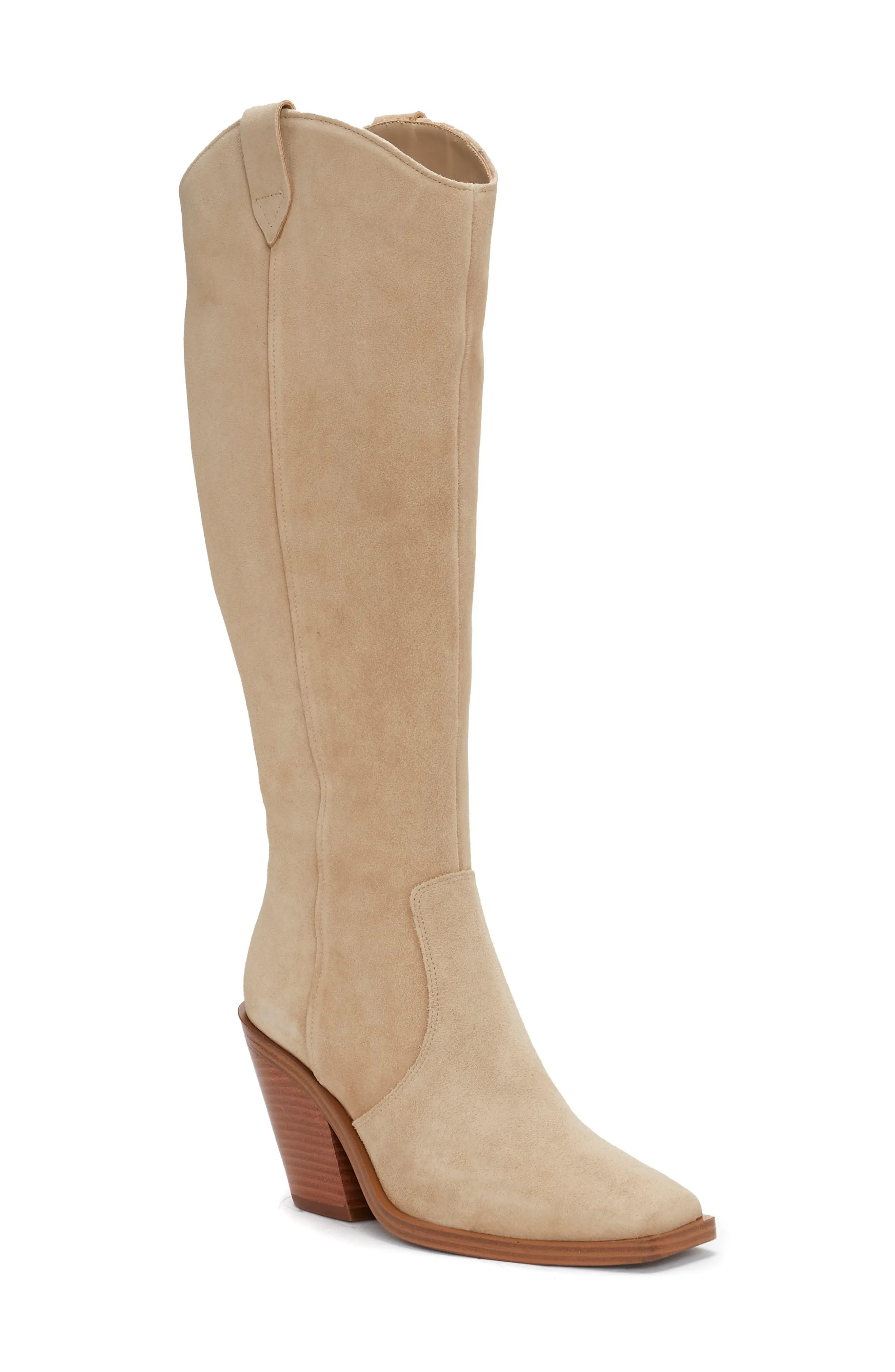 Women's Vince Camuto Afelia Knee High Boot, Size 10 Regular Calf M - Beige | Nordstrom