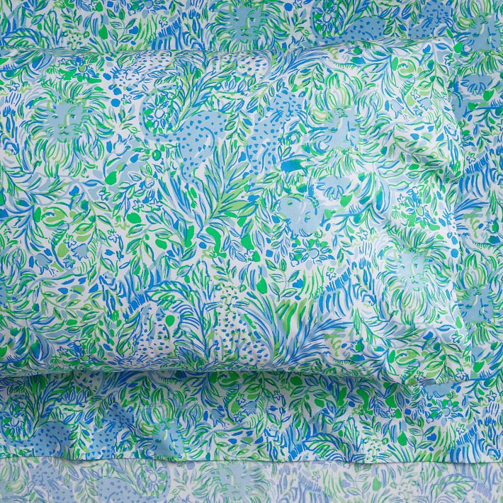 Lilly Pulitzer Dandy Lion Organic Sheet Set | Pottery Barn Teen