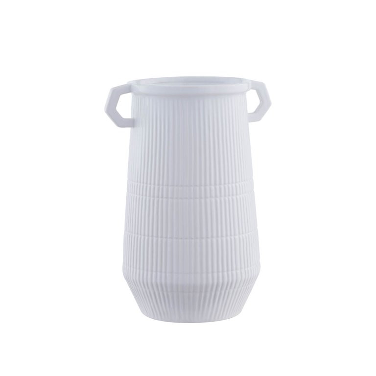 Dapper Deco White Double Handle Ceramic Vase 11.75"H - Walmart.com | Walmart (US)