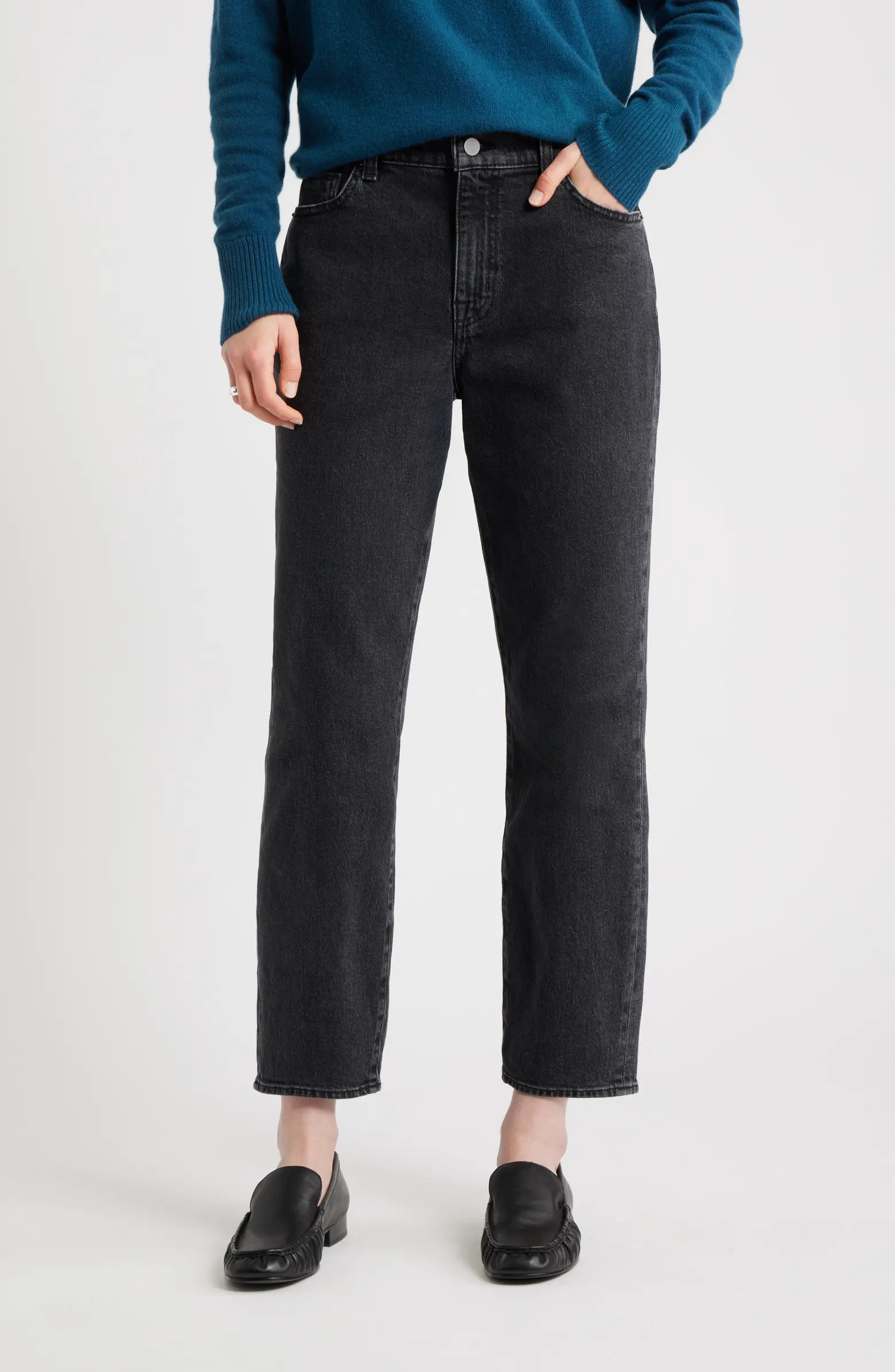 High Waist Slim Straight Leg Jeans | Nordstrom