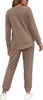 WIHOLL Two Piece Outfits for Women Lounge Sets Button Down Sweatshirt Sweatpants Sweatsuits Set w... | Amazon (US)