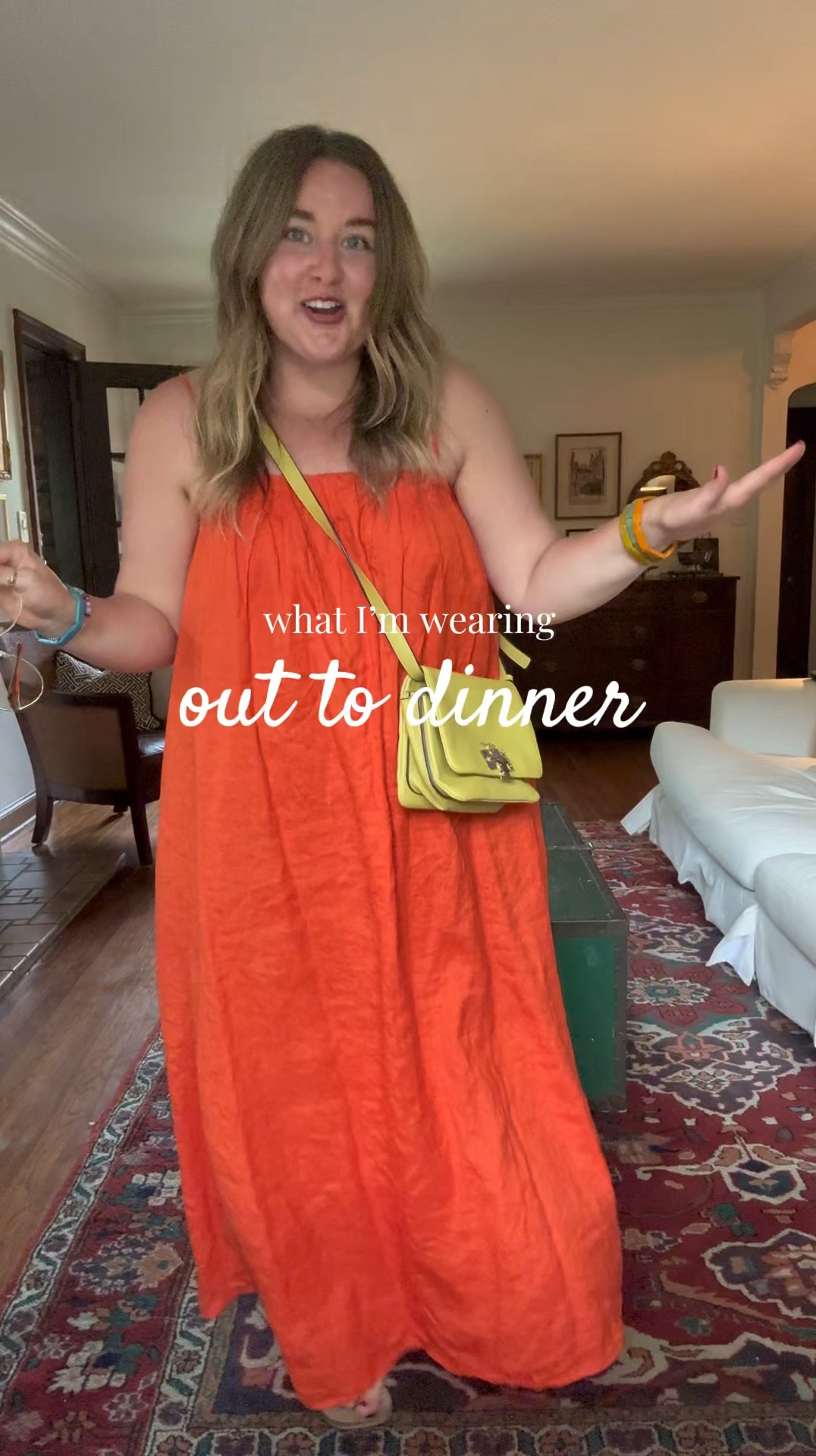<what I’m wearing: out to dinner> cannot express how much joy wearing this much color brings me. 10 year old maura would be screaming (and also judging because she only believed in short hemlines as the epitome of fashion) #ootd #whatimwearing #colorfuloutfit #springstyle #easyoutfitideas 

#LTKootd #LTKMidsize #LTKdayinmylife