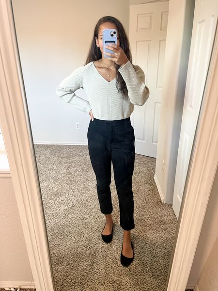 Love this business casual look | my sweater is from abercrombie right now take 20% OFF almost everything! 

Abercrombie, abercrombie sale, business casual, white sweater, cream sweater, high waisted pants, gift idea, gifts for her, gift guide, workwear, office wear 


#LTKunder100 #LTKxAF #LTKsalealert