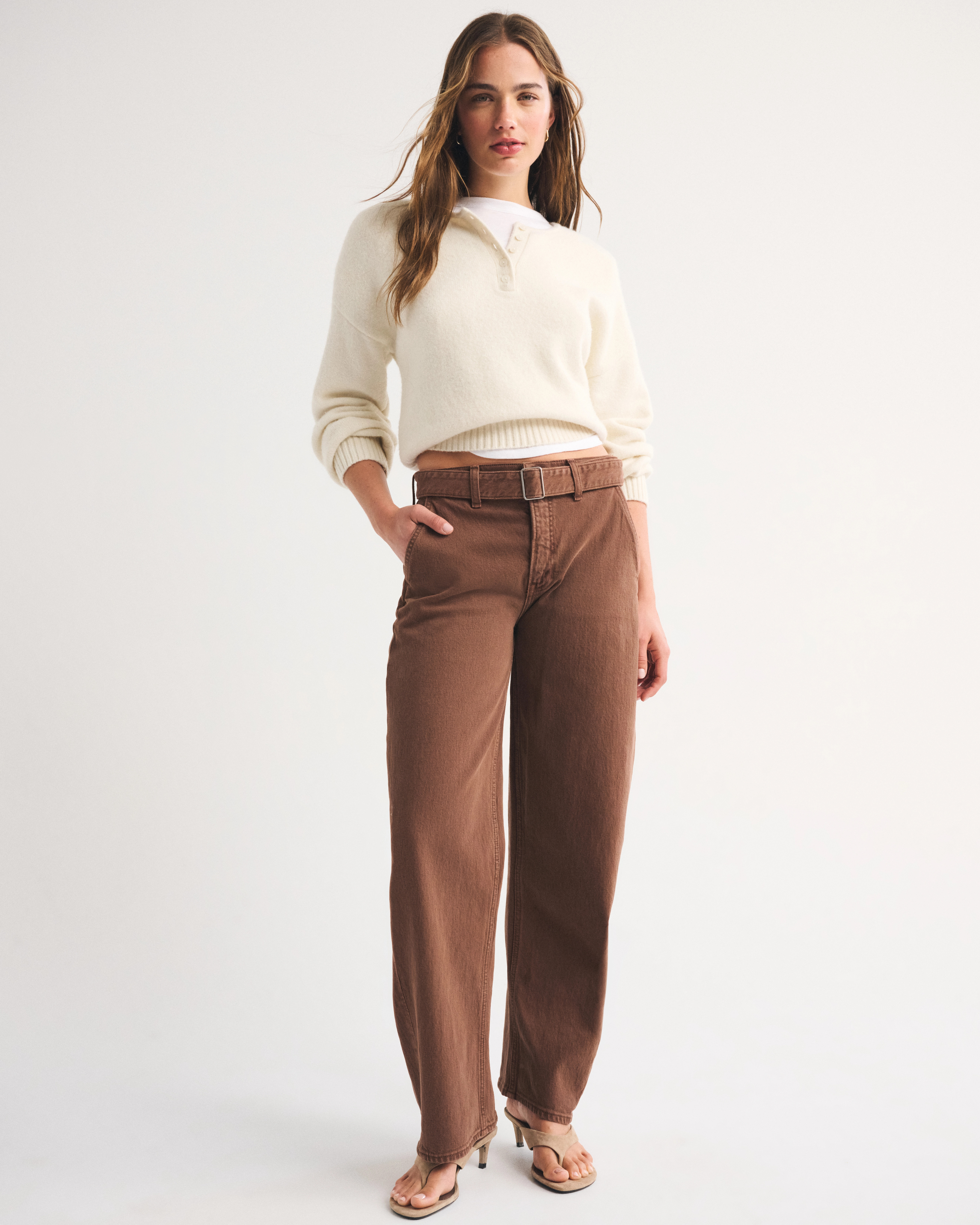 High Rise Barrel Jean | Abercrombie & Fitch (US)