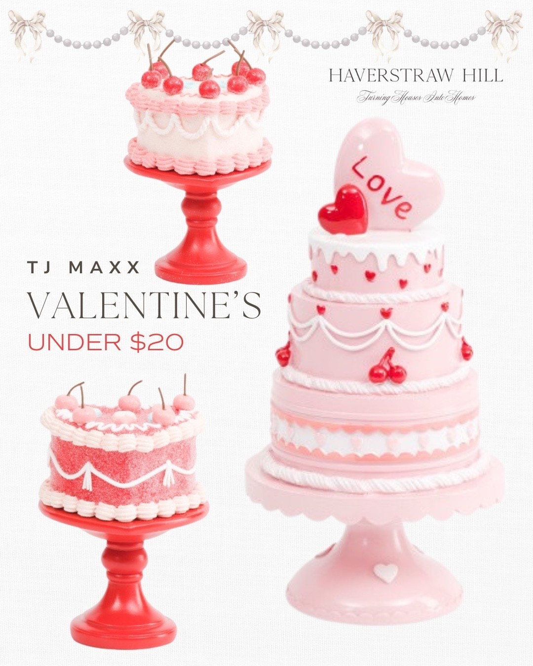 Sweeten your table with these faux Valentine cakes.

#LTKHome #LTKSeasonal