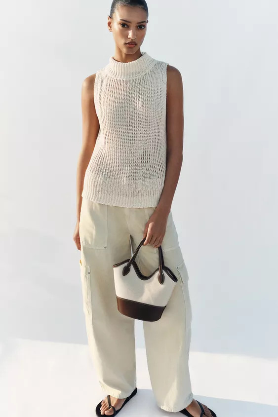 COMBINED CANVAS BAG | Zara US