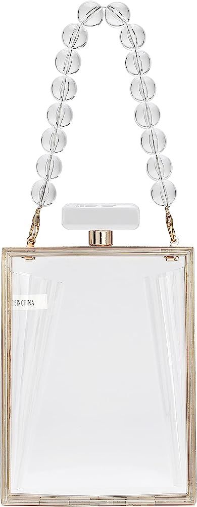 CARIEDO Acrylic Handbag Luxury Transparent Clear Clutch Bag for Women Evening Bag Handbag Purse | Amazon (US)