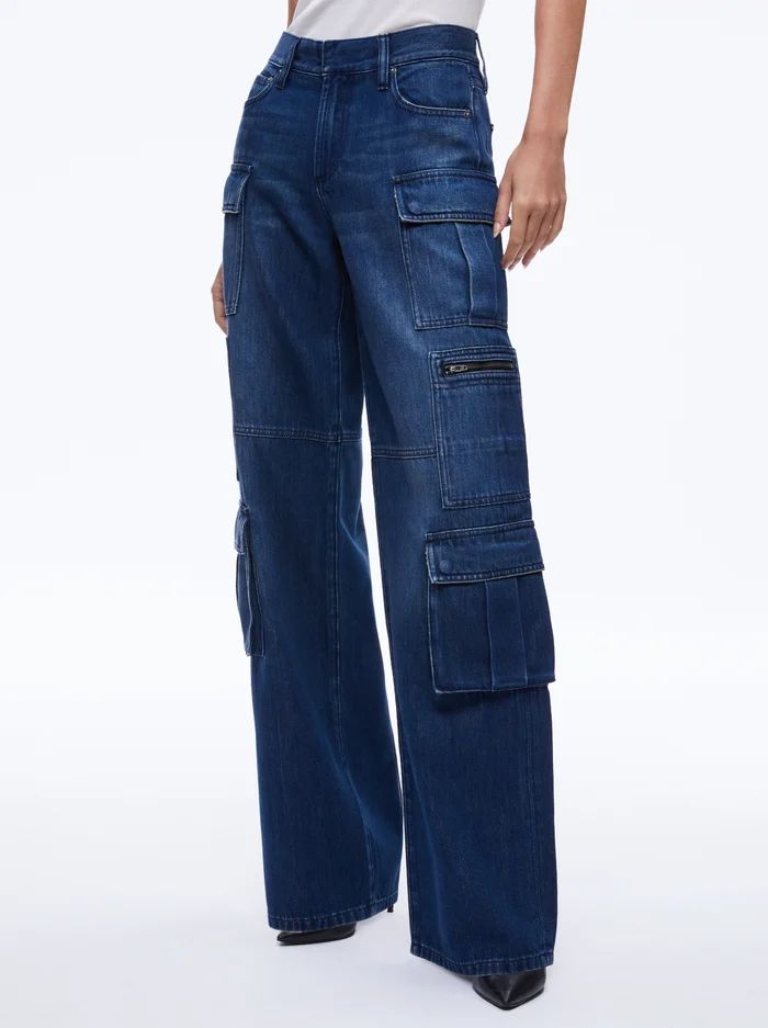 CAY BAGGY CARGO JEANS | Alice + Olivia