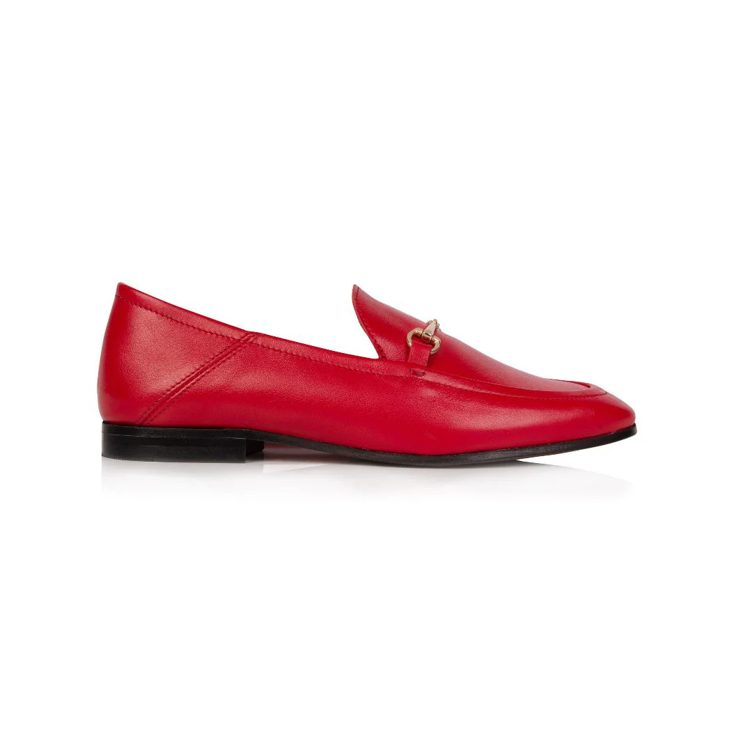 Harper: Red Leather Loafers from Air & Grace | Air & Grace