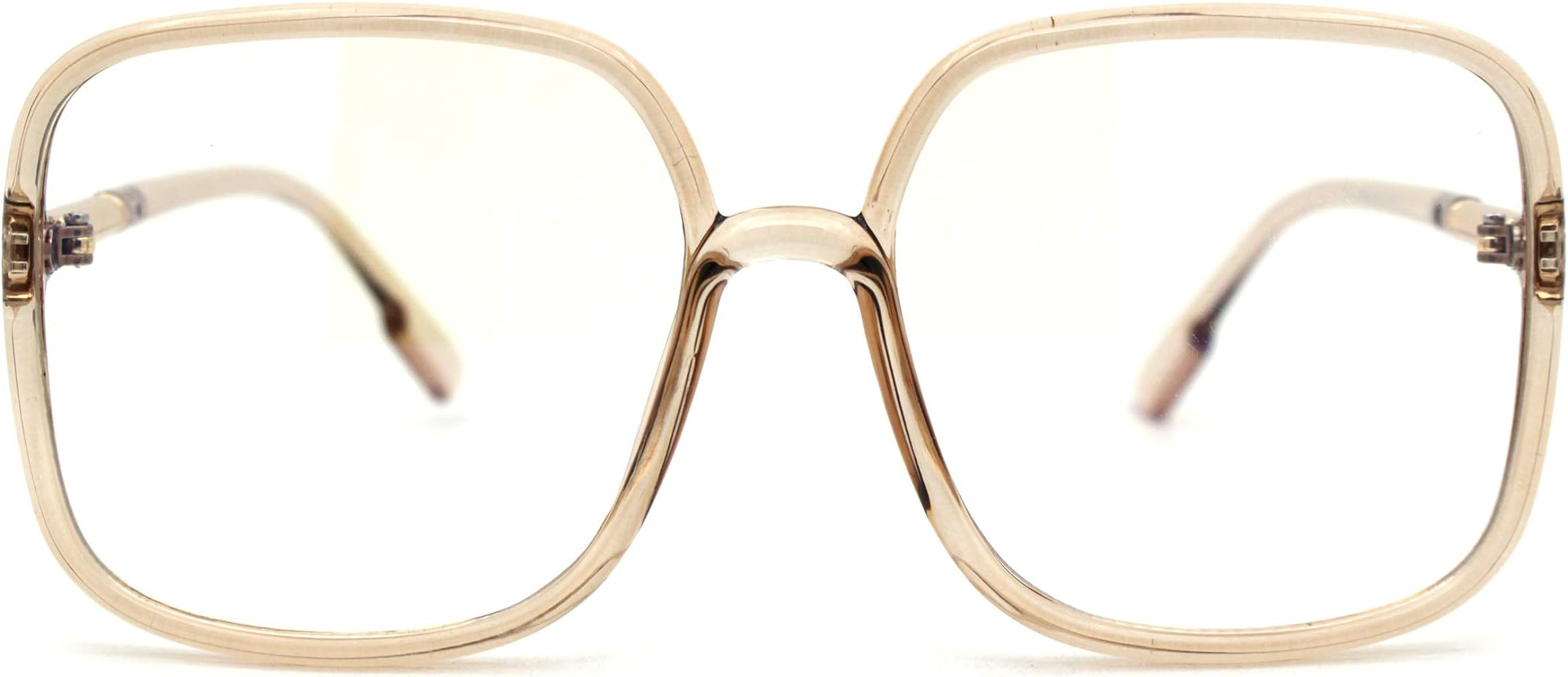 SA106 Womens 90s Oversize Rectangular Butterfly Clear Lens Eyeglasses | Amazon (US)