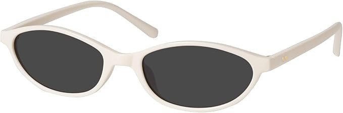 mosanana Retro Oval Sunglasses for Women Small Trendy Skinny 90s Sunnies MS52587 | Amazon (US)