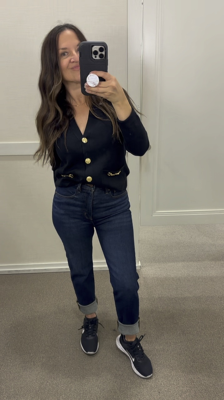 I stopped in to LOFT today looking for a casual jeans look - petite sizing. I did find these jeans however not in petite sizing so I had to roll them up, they are size 24. I love this sweater as well - size CS petite . They had a great collection for fall, especially for every day style.

#petitestyle #agelesspetitestyle #jeans #denim #sweaters #sweaterweather 

#LTKOver40 #LTKVideo #LTKStyleTip