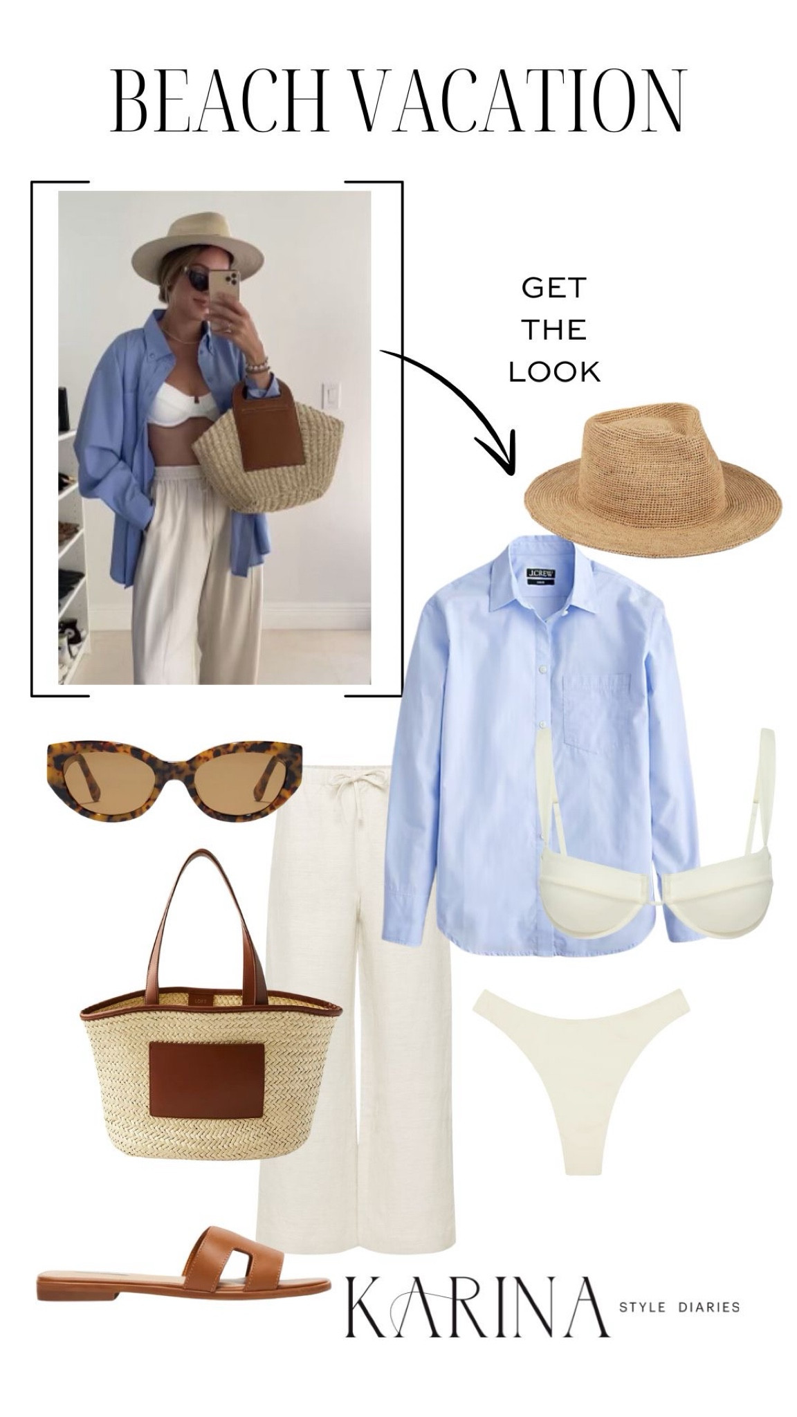 Heading off in search of warmer weather? 🌴✈️ This will be your go-to beach vacation outfit, whether you’re truly lounging on the sand or you’re kicking back at a resort! Linen pants are a classic and they pair well with a swimsuit and oversized top. They also make for a great bottom option to wear out and about to dinner or to grab coffee. I’m also loving all of the straw accessories that are trending right now, including this under $30 bag!  

#LTKStyleTip #LTKSwim #LTKFindsUnder50