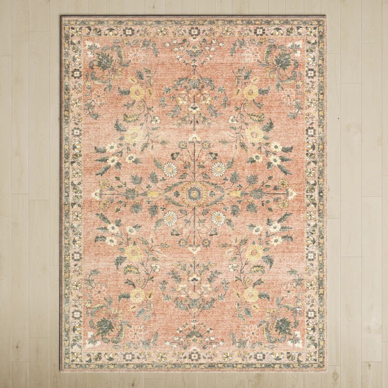 Berger Performance Cream/Pale Pink/Wheat/Sage/Gray Rug | Wayfair North America