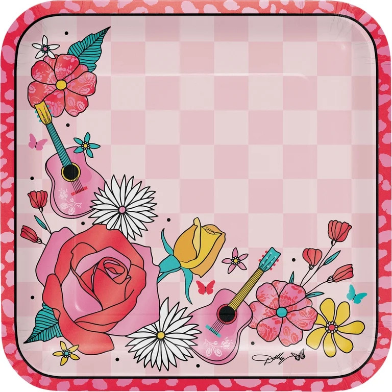 Dolly Parton Floral Multi-Color Paper Plates 8 Count | Walmart (US)