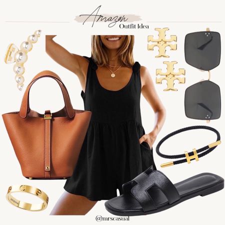Amazon spring break vacation outfit 👌🏼 Romper & Hermes looking sandals

#LTKSeasonal #LTKfindsunder50 #LTKstyletip