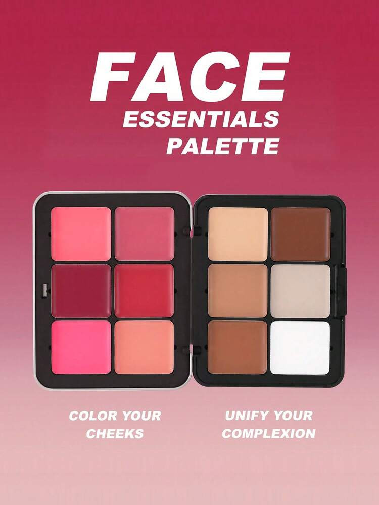 HANDAIYAN 12-Color Metal Blush Palette, Multi-Functional Long-Lasting Natural Makeup Effect, High Pigmentation Concealer Contour Palette, Essential For Christmas And Winter, Suitable For Daily Makeup, Date Night, Singles Party, Travel And Holiday Makeup, Face Painting, Cosmetics For Women, Suitable For Winter/Spring, Ideal For Y2K Fancy Fashion, Suitable As Birthday/Valentine's Day/Mother's Day Gift, Essential For Carnival Party, Best Color Selection | SHEIN USA Y | SHEIN
