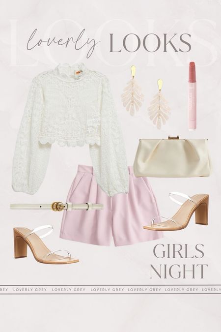 Loverly Grey girls night out outfit idea. I love these pink Abercrombie shirts and scallop detail top. 

#LTKbeauty #LTKstyletip #LTKSeasonal