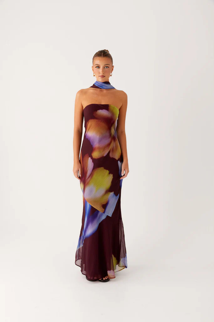 Under The Pagoda Maxi Dress - Dark Floral | Peppermayo (Global)