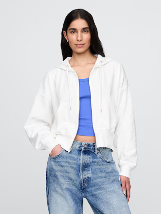 Heavyweight French Terry Oversized Zip Wedge Hoodie | Gap (US)