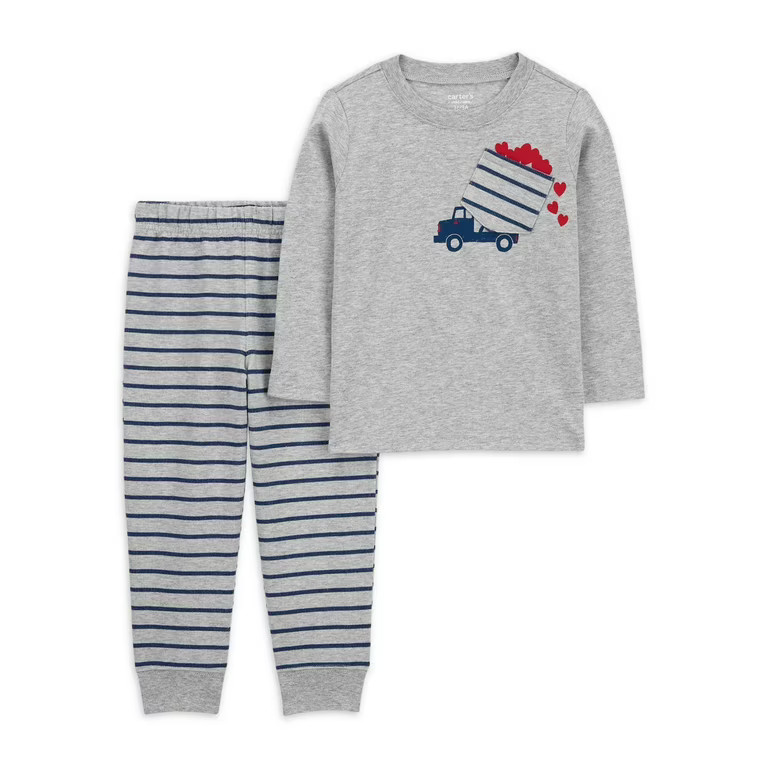 Carter's Child of Mine Baby and Toddler Boy Valentine's Day Outfit Set, 2-Piece, Sizes 12M-5T | Walmart (US)