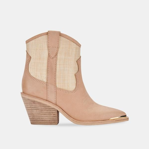 NASHE BOOTIES IN TAN NUBUCK | DolceVita.com