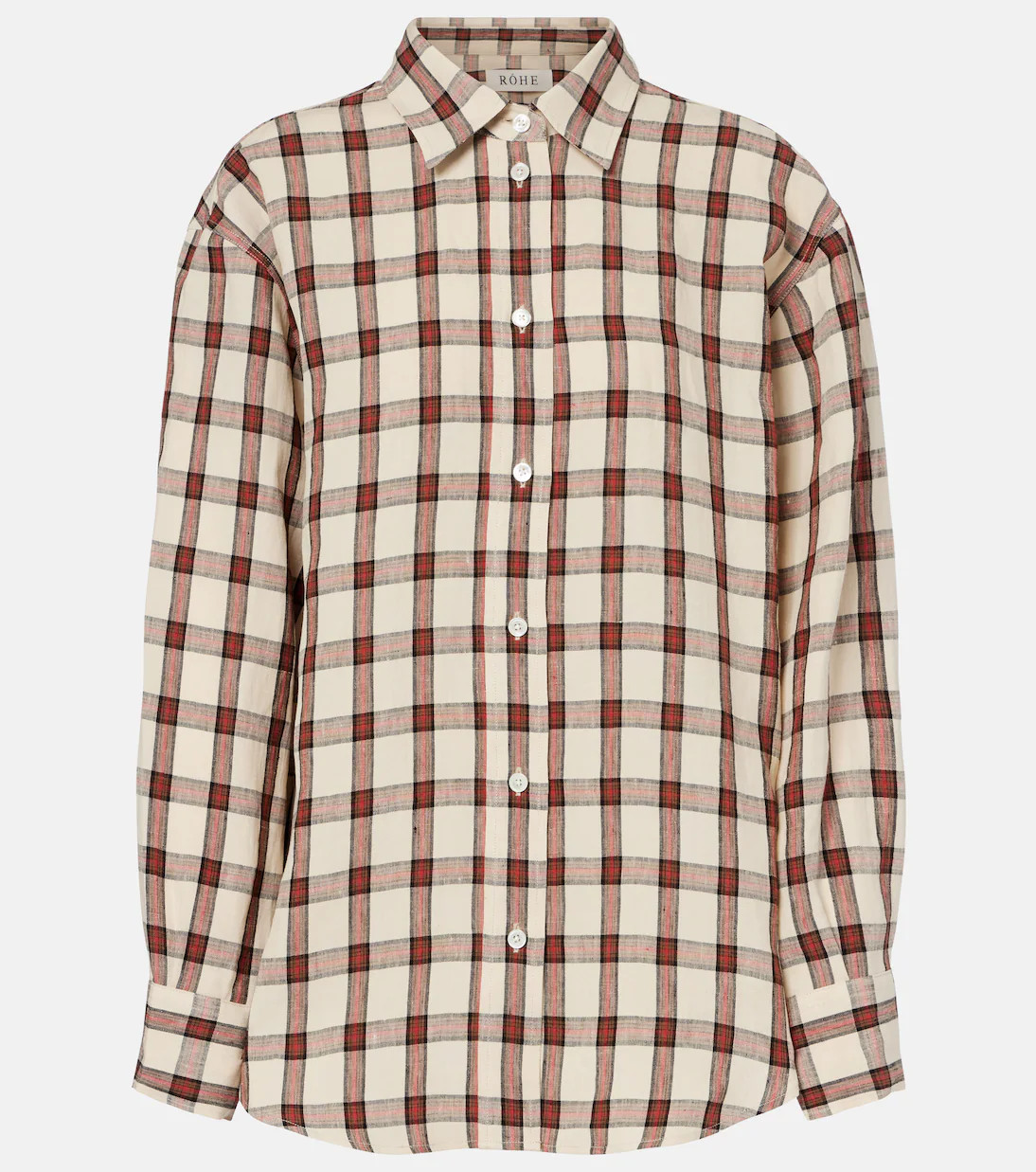 Checked linen shirt | Mytheresa (UK)