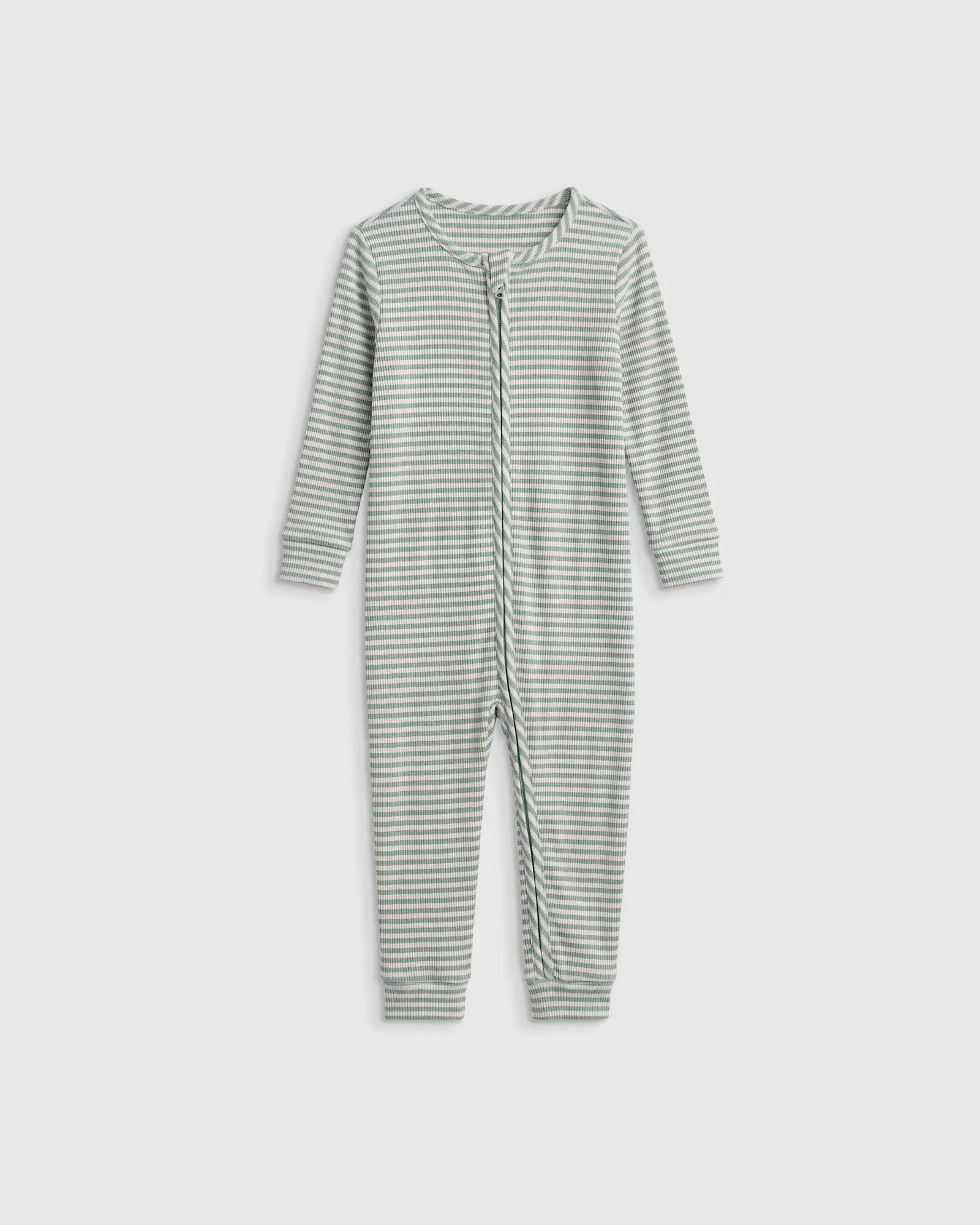 Softest Rib One Piece  in Green Stripe | Quince