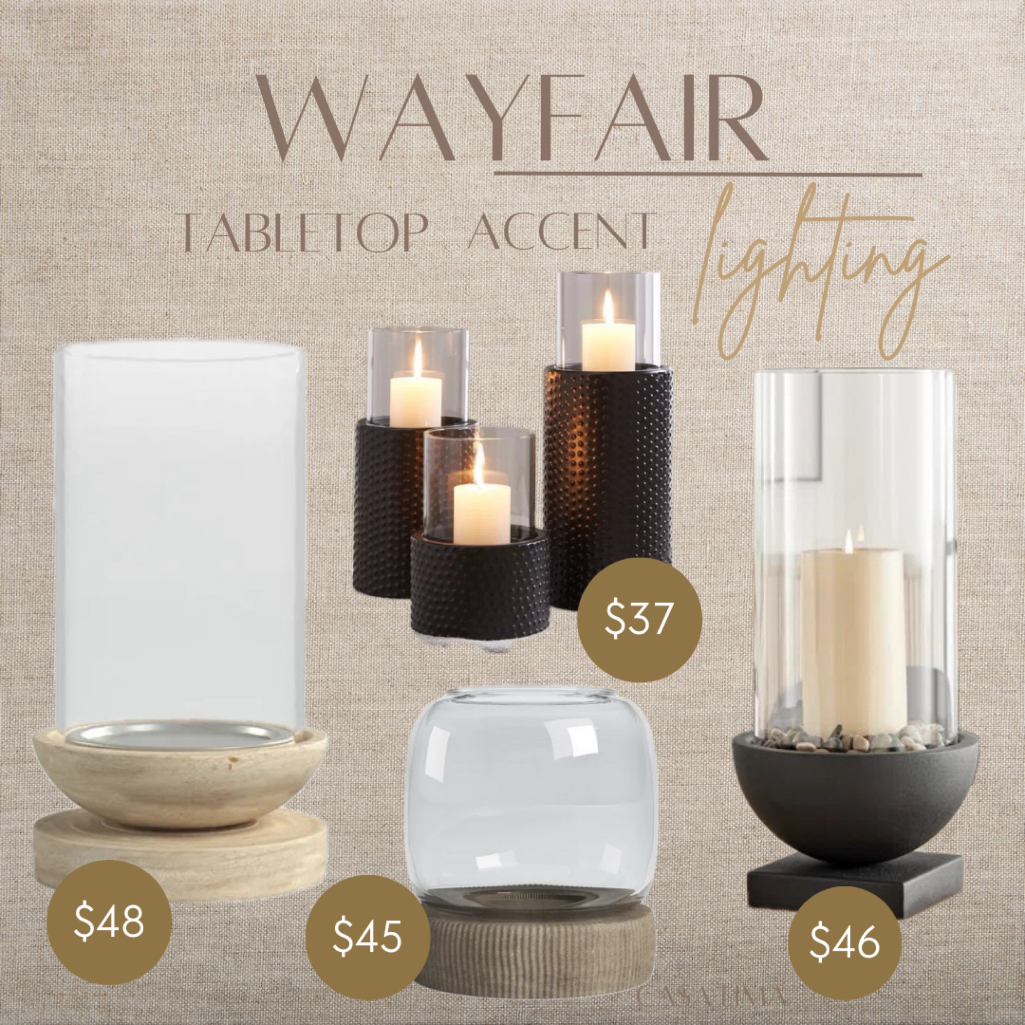 Wayfair has some great tabletop candle holders! Check out these stunning accent lighting finds for under $50! 

#wayfair #wayfairfinds #candleholders #hurricanecandles

#LTKFindsUnder100 #LTKHome #LTKFindsUnder50