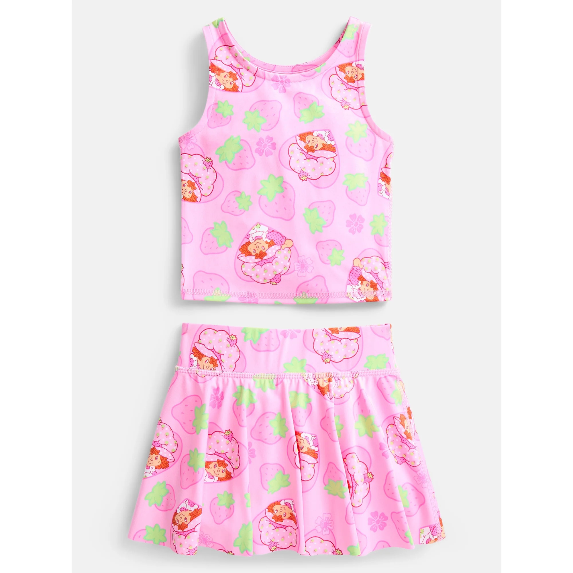 Strawberry Shortcake Toddler Girls' Active Tank Top and Skort Set, 2-Piece, Sizes 12M-5T | Walmart (US)