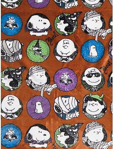Berkshire Blanket & Home Co. Halloween Throws and Blankets (Orange w/Costume Faces, 50" x 70") | Amazon (US)
