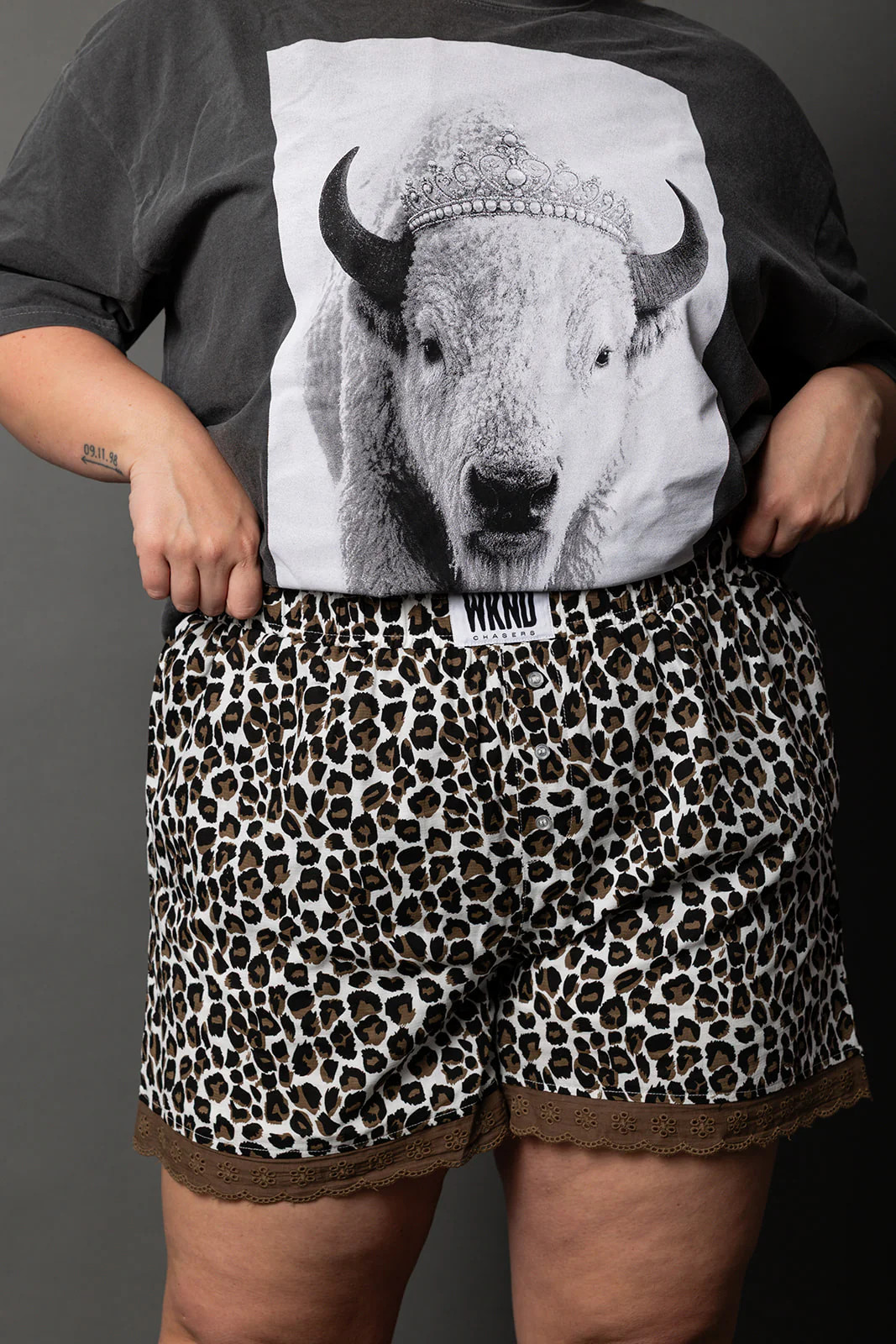 Wild Ones Boxer Shorts - white leopard | WKNDchasers