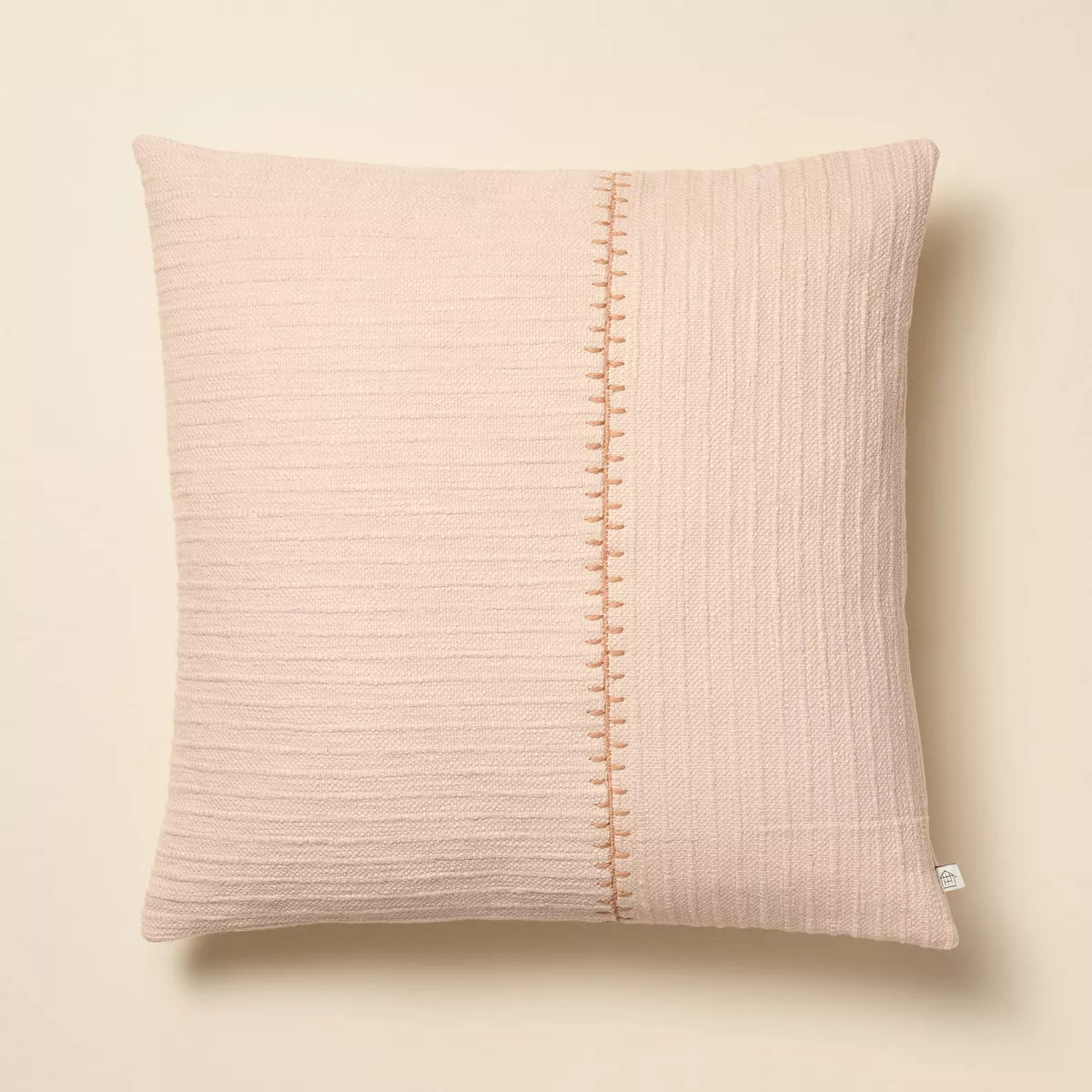 18"x18" Textured Stitch Stripe Square Throw Pillow - Hearth & Hand™ with Magnolia | Target