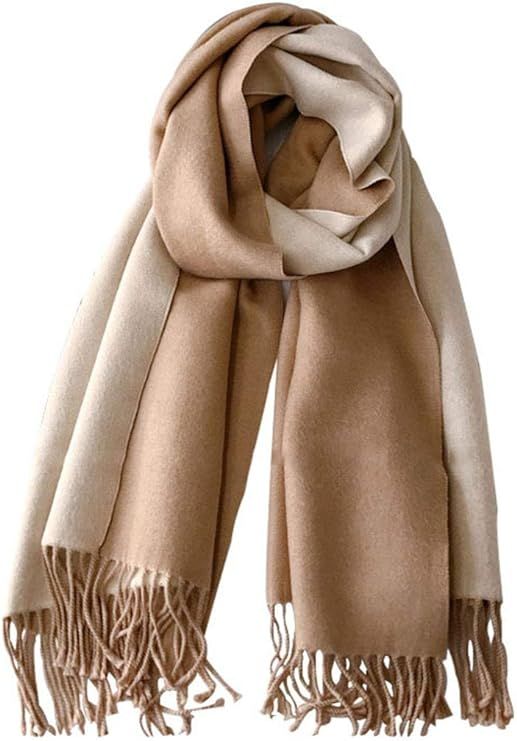 PFLife Cashmere Scarfs for women Wool Scarf Christmas Gift Box Double-sided Styl Tassels Winter T... | Amazon (US)