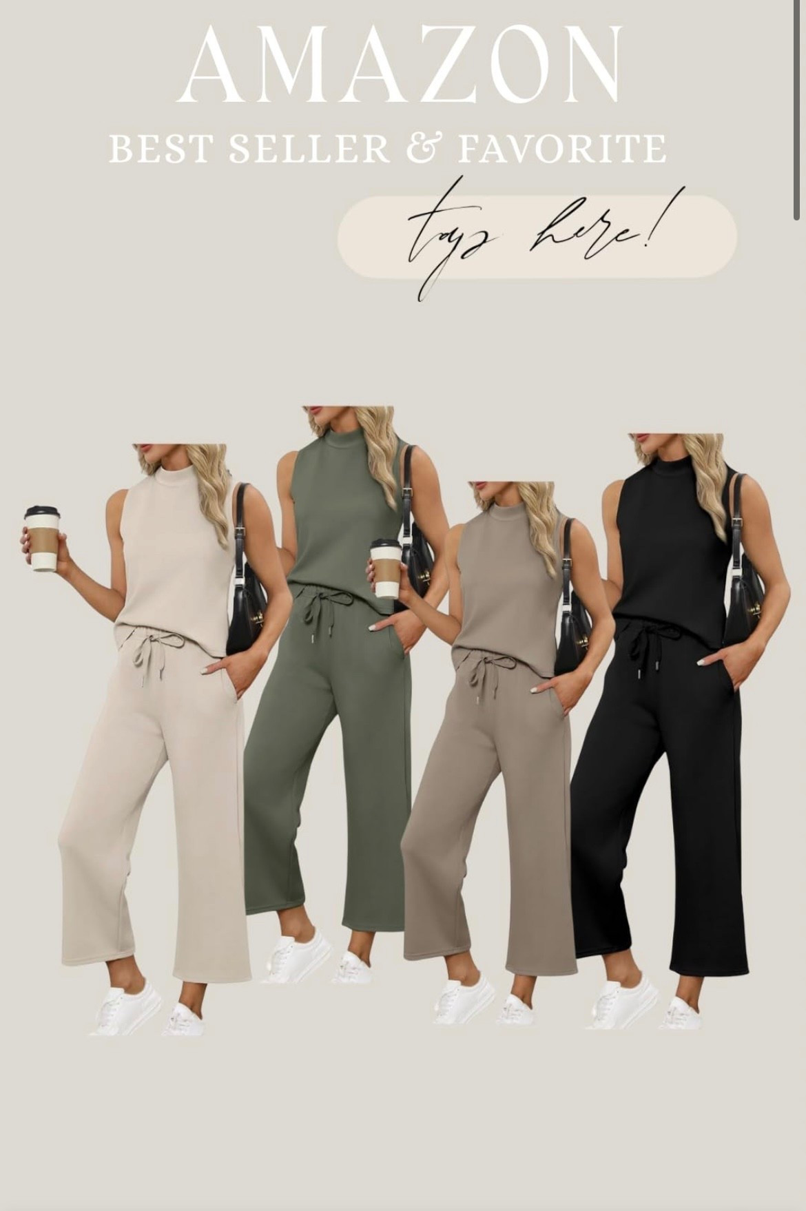 My favorite matching sets from Amazon are the perfect spring outfit idea and they are SO comfy! This outfit goes with anything and looks so cute on everyone I know! Can be dressed up or down, casual for athleisure wear, travel, or lunch with the gals & comes in so many pretty colors and styles! 

#LTKgrwm #LTKootd #LTKmomlife