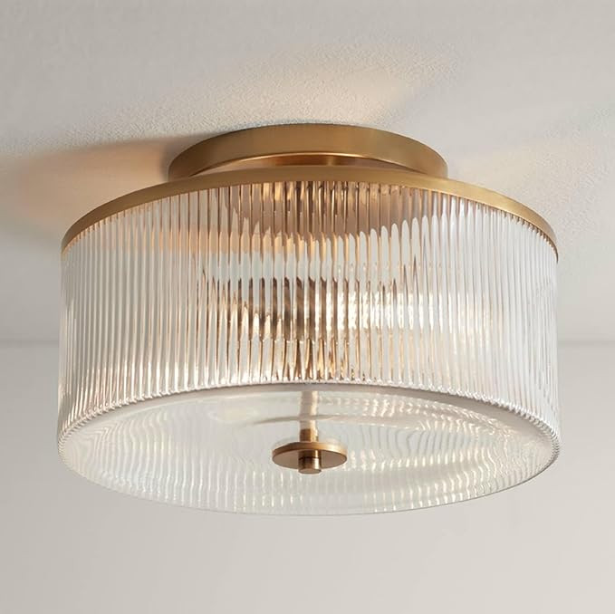 Possini Euro Design McKenzie 14" Mid Century Modern 2-Light Semi Flush-Mount Ceiling Light Fixtur... | Amazon (US)