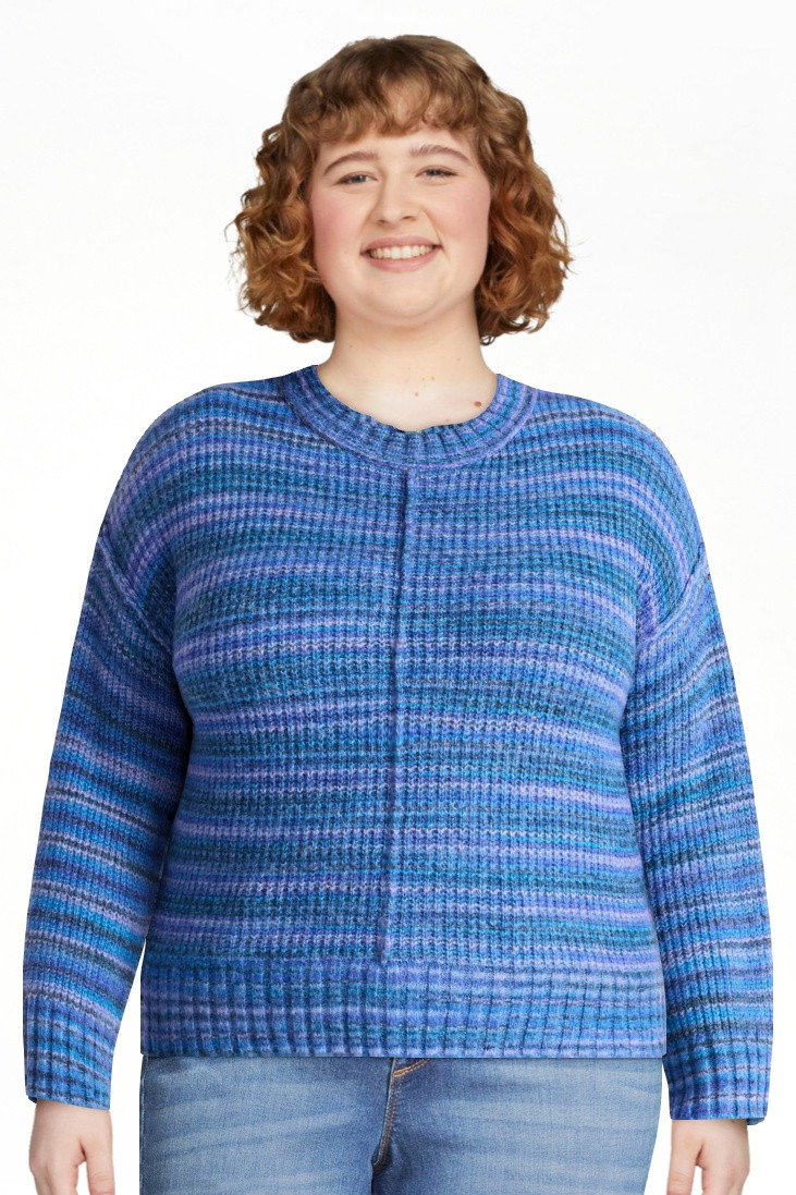 Terra & Sky Women's Plus Space Dye Sweater, Size 0X-5X | Walmart (US)