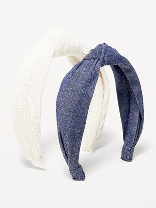 Fabric-Covered Headbands 2-Pack for Girls | Old Navy (US)