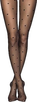 Conte Womens Large Polka Dot Fantasy Design Pantyhose Tights Desire | Amazon (US)